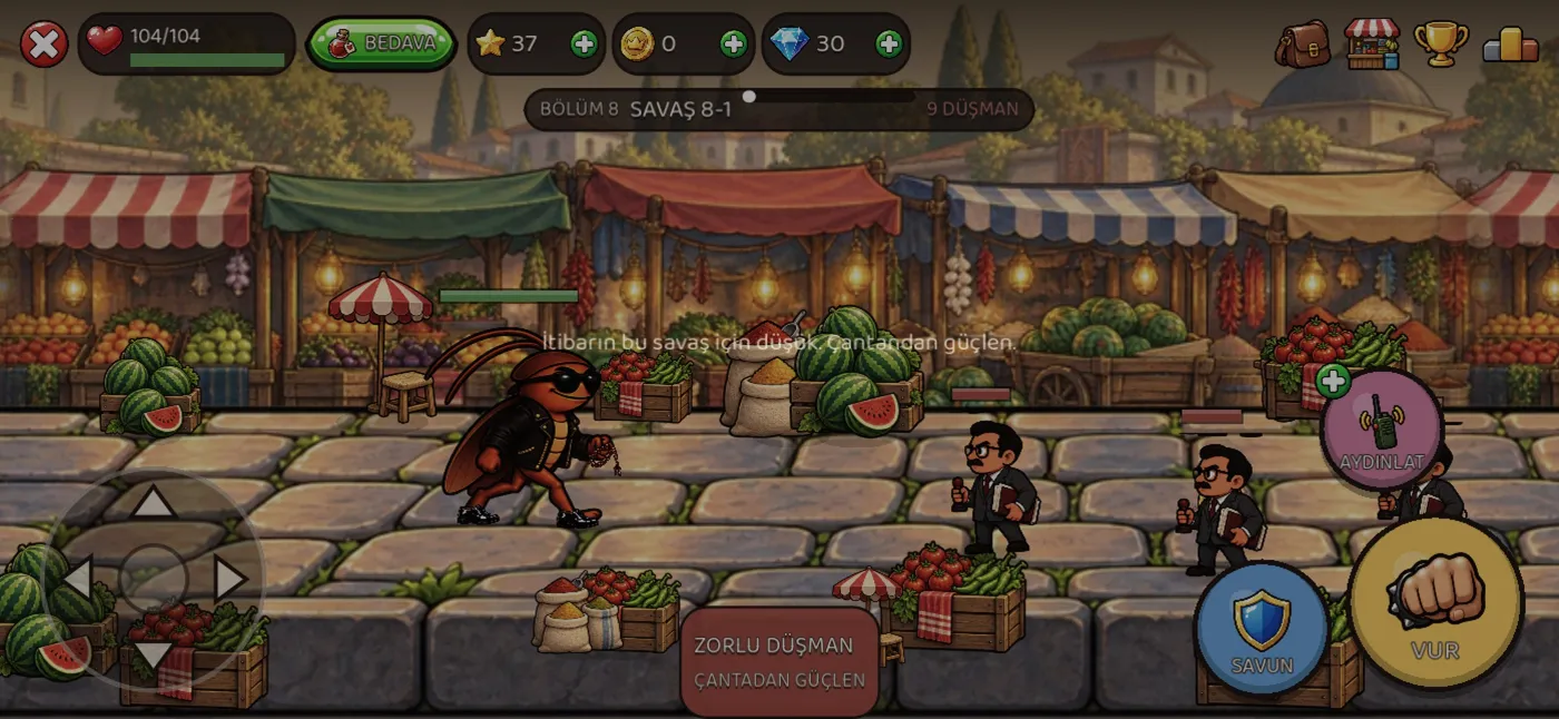 Ağa fighting at the bazaar